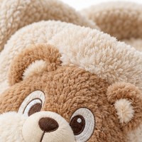 Pantoufles en peluche en forme d'ours en peluche, semelle légère en EVA, chaussures d'intérieur douces