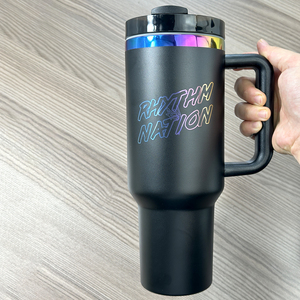 Custom Holographic 40oz Tumbler with Powder Coated Finish and Personalized Logo Engraving for Business Gifts - Product Image 5