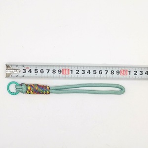 Color Blocked Phone Lanyard Keychain Short Style Universal Polyester Mobile Phone Strap With Metal Ring For Phone Case Car Key - Product Image 5