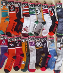 Eubi Vente en gros NFL Athletic Football Print Designer Tube Chaussettes de sport grande taille Compression Logo personnalisé Chaussettes de football pour hommes