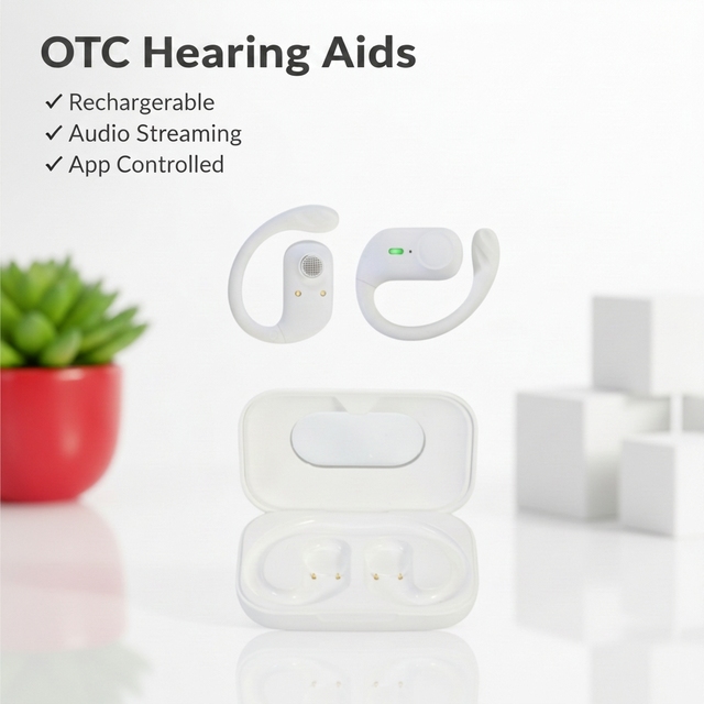 OEM/ODM 16 Channels Digital Rechargeable OTC Hearing Aids with 2-in-1 Modes for Hearing and Protection