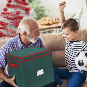 Kotak Penyimpanan Ornamen Dekoratif Karton, Jendela PVC Musim Natal 64 Kisi - Product Image 5