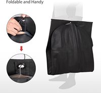 Conception personnalisée ménage PEVA non tissé costume sac pliant robe costume couverture avec fenêtre poche anti-poussière suspendu vêtement sac