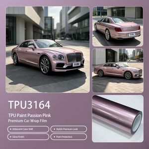 Película de Vinilo para Automóviles TPU Color Rosa Pasión, Vinilo para Envolver Automóviles Completamente, Auto Reparable, 7.5mil, Proveedor de Película Automotriz - Product Image 1