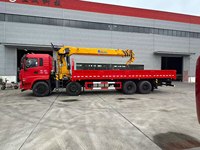 Grue à flèche articulée CLW de 14 tonnes à 5 sections, composants Zoomlion, haute efficacité, montée sur châssis Dongfeng Jinchen KH 8x4 motorisé