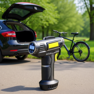Pompe à air portable sans fil avec écran numérique 12V monocylindre pour voitures et vélos - Product Image 2