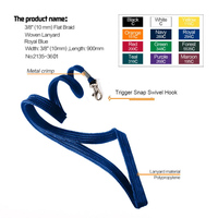 Lanière de cou en polyester multicolore personnalisable pour porte-badge, porte-clés et support de téléphone portable, avec mousqueton à déclenchement, durable, vente en gros