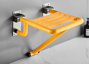 Seggiolino doccia pieghevole a parete in acciaio inossidabile moderno per uso di casa per anziani o bagno ospedaliero accessorio doccia - Product Image 4