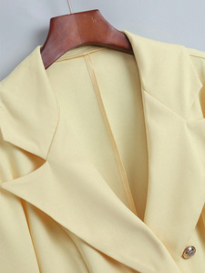 Женский двубортный пиджак и плиссированная юбка, комплект из 2 предметов, Sehe Fashion - Product Image 6