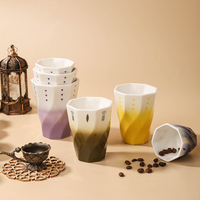 Tasse à café arabe en céramique torsadée dégradée, coffret cadeau, Moyen-Orient, Ramadan, tasse à café, tailles personnalisées, ensemble de tasses d'Arabie Saoudite
