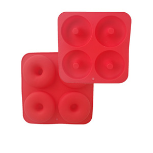 BPA Free Non Stick Bagel <strong>Pan</strong> <strong>Large</strong> Full Size 4 Cavity <strong>Donut</strong> <strong>Pan</strong> 4 Inch Silicone <strong>Donut</strong> Molds for Baking