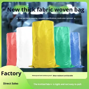 Sac d'emballage de déménagement en polyéthylène laminé tissé épaissi, imperméable, double couche, motif peau de <span class=keywords><strong>serpent</strong></span>, pour logistique express, jaune et blanc - Product Image 5