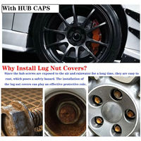Cubiertas para Tuercas de Rueda de Coche para VW Volkswagen Jetta Polo Tiguan Golf Passat B6 Seat Leon Ibiza, Tapas para Tornillos de Neumáticos, Accesorios