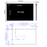 Layar LCD Portabel AUO 10.1'' 1280*800 WXGA G101EVN01.3 IPS Temperatur Lebar 40 Pin 10.1 Inci Dengan Driver LED