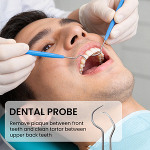 Juego de Herramientas Profesionales para Limpieza Dental, Espejo Bucal, Raspador de Sarro, Kit para Eliminar <span class=keywords><strong>la</strong></span> Placa, para Dentistas y Cuidado Bucal <span class=keywords><strong>en</strong></span> Casa - Product Image 3