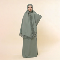 Abaya portable traditionnelle longueur cheville pour la prière, mariage musulman, festival du Ramadan, respirante, antistatique, faite à la main, grande taille, printemps