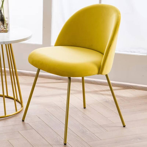 Silla <span class=keywords><strong>de</strong></span> Comedor Moderna para Jardín, <span class=keywords><strong>de</strong></span> Metal Clásico, con Acolchado Suave, a Bajo Precio - Product Image 1