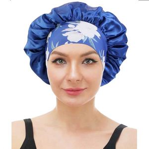 Bonnets de luxe en satin à large bande florale – Doux, ajustables et multifonctionnels pour femmes, parfaits pour le sport, la plage et l'usage quotidien - Product Image 1