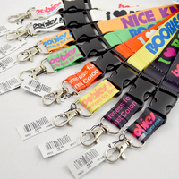 Presse à chaud à sublimation personnalisée Porte-clés porte-étiquettes nominatives Cordon de ruban en polyester et nylon