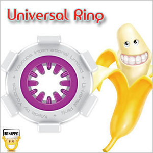 Anillo universal morado, azul y verde, no tóxico, de goma suave para el pene, para ejercicios de retraso de la eyaculación. - Product Image 1