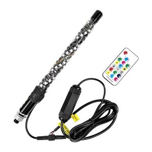 Lumières d'antenne en spirale LED RGB flexibles de 0,8 pouce/ 1,8 pouce/ 2,2 pouce, lumières de mât de drapeau pour ATV UTV, voiture, poursuite - Product Image 2