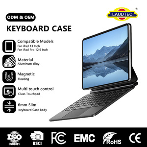 Teclado Magnético <span class=keywords><strong>Smart</strong></span> <span class=keywords><strong>Folio</strong></span> con Trackpad Multitáctil, Soporte Flotante Inalámbrico BT para iPad Air 13 Pro 12.9 Pulgadas - Product Image 1