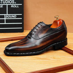 Nuevos Zapatos Formales de Hombre de Cuero Genuino con Cordones, Bordados, Punta en Pico, Ligeros y Transpirables para Ocasiones de Negocios en Otoño - Product Image 2