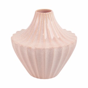 Vaso in ceramica scanalato e arrotondato per soggiorno, decorazione per la casa, centrotavola, decorazione per camera da letto. - Product Image 1
