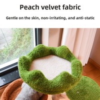Arbre à chat en bois avec surface en mousse jungle, plusieurs niveaux, nid de repos, grotte fermée, tronc en sisal, pour chatons d'intérieur