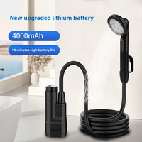 Ensemble de douche portable rechargeable pour le camping, les voyages, la plage, la randonnée, les camping-cars et les situations d'urgence