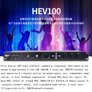 Professional KTV <strong>Karaoke</strong> Pre-amplifier with Echo Effector, 797 HEV100 Microphone with Anti-breathing Noise Audio Processor - Product Image 5