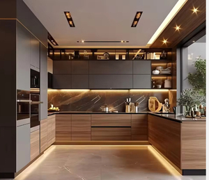 Meubles de <span class=keywords><strong>cuisine</strong></span> modernes en laque brillante, designs personnalisés, petits ensembles complets de meubles pour la maison, en kit - Product Image 5