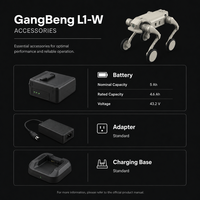 Robot quadrupède sur roues GangBeng L1-W, protection IP54, 3500W, autonomie 9km, garantie 1 an, pour inspection en laboratoire de recherche