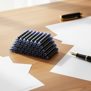 Cartuchos de Tinta Universales para Pluma Estilográfica, Diámetro Interior 34 mm, Diámetro Exterior 5 mm, Recarga de Tinta Negra y Azul - Product Image 2