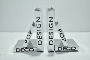 Wholesale Supply Heavy Duty Modern Book Style Bookends <b>Set</b> Decorative <b>Desk</b> Organizer for Home Office and Shelf for Sale - Product Image 3