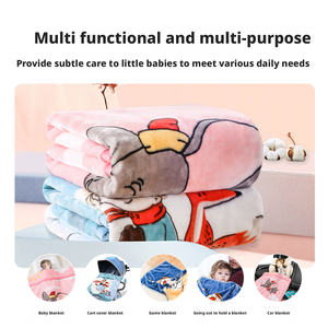 <span class=keywords><strong>Couverture</strong></span> tricotée toutes saisons pour enfants 100 % polyester, couette portable pour bébé avec motifs festifs et animaux pour la chaleur hivernale - Product Image 4