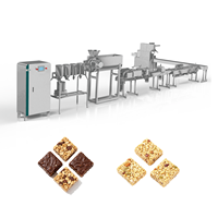 Ligne de production automatique de barres granola, extrudeuse de barres protéinées aux céréales et au chocolat, machine à fabriquer des barres énergétiques aux dattes et au sésame