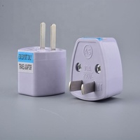 Adaptor steker standar Amerika 2pin listrik AS ke dunia konverter steker putih AS Universal adaptor daya perjalanan internasional