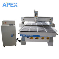 APEX 1325 Single 3D Wood CNC Router Máquina automática de corte Paneles acústicos ranurados Venta al por menor con motor de engranajes de gran oferta