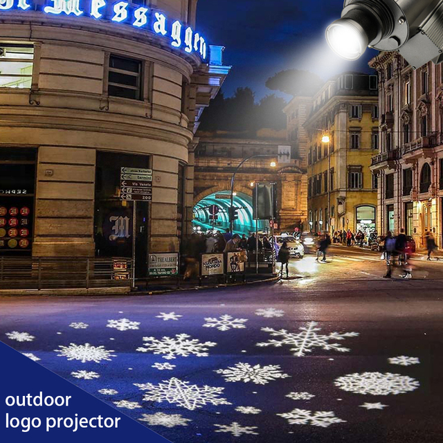 Outdoor Projector Free Custom Logo Gobo Projector 50W/80W/100W Outdoor Waterproof IP65 HD&Bright Advertising LED Projection