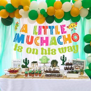Decoraciones para Baby Shower de Fiesta Mexicana, Banner 'Un Pequeño Muchacho Está en Camino' para Niños, Artículos para Fiesta de Cactus, Tacos y Cinco de Mayo - Product Image 6
