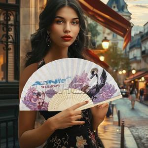 Wholesale Cheap Bamboo Silk <b>Hand</b> Holding <b>Fan</b> for Sale - Product Image 1