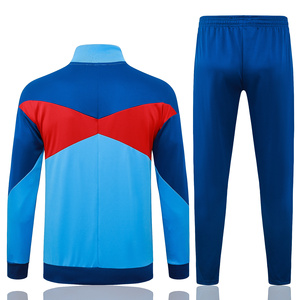 Combinaison d'entraînement unisexe à manches courtes, col rond, fermeture éclair intégrale, séchage rapide, automne-hiver, 25/26, vêtements de football des clubs européens de Barcelone - Product Image 2