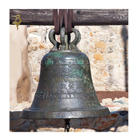 Style européen grande cloche de temple artisanat en métal antique cloche d'église en bronze pour les prix de gros