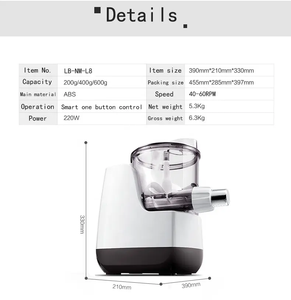 Macchina per la <span class=keywords><strong>Pasta</strong></span> Elettrica Automatica da Cucina Mini per Uso Domestico in Plastica per Spaghetti e Noodle con 6 Trafile - Product Image 3