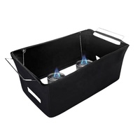Réchaud alimentaire professionnel avec couvercle coupe-vent en tissu ignifuge pour buffet et traiteur