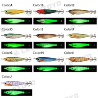 LETOYO LT130871 100mm/10g Floating Sutte Dtd Squid Jig Portable Eging Squid Jig Mini Luminous Squid Jigs