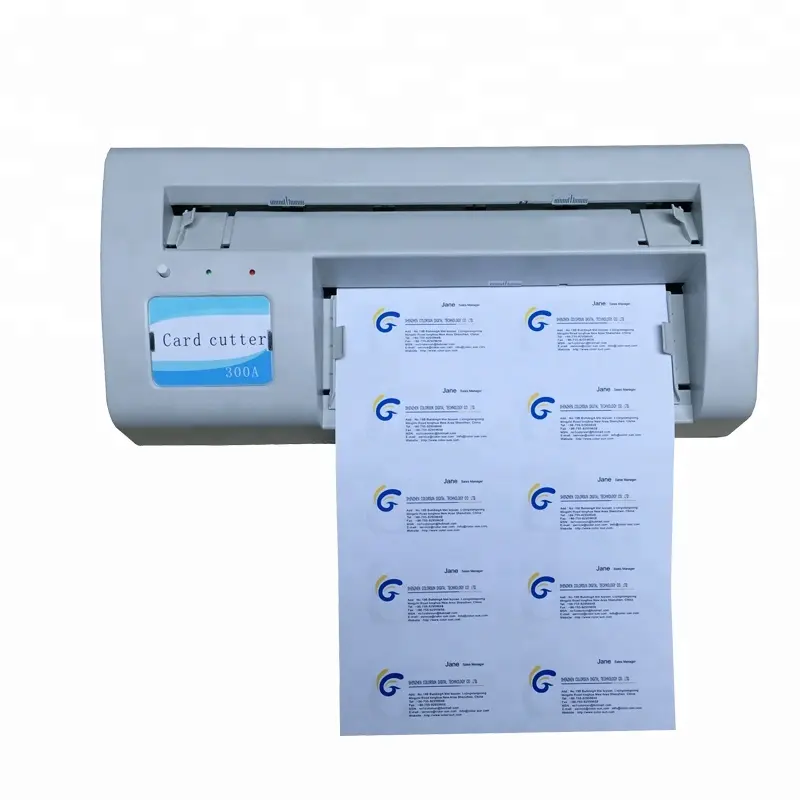 WD-300B) Desktop elektrik pemotong kartu bisnis 90*54mm ukuran mesin pemotong kartu kertas