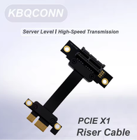 Câble d'extension pour carte graphique PCIe 4.0 X1, angle droit inversé à 90 degrés, 16 Gbit/s, haute vitesse, blindé, flexible, FPC ITX