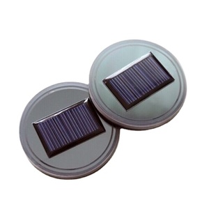 Portavasos LED solar azul <span class=keywords><strong>de</strong></span> alta calidad, posavasos acrílico para bebidas, accesorio para coche - Product Image 1